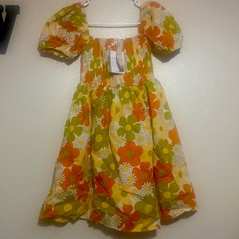 XS Glamorous Care Retro 70s Daisy dress